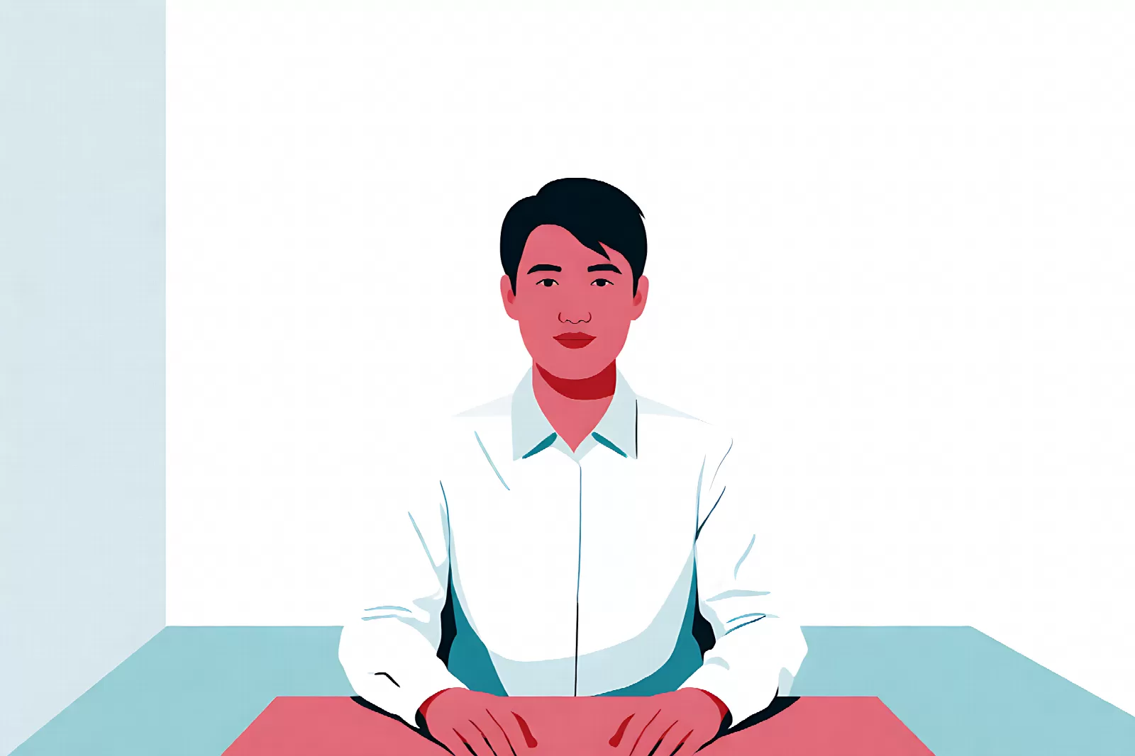简历证件照拍摄要点：白墙背景、自然光、衬衫正装与正面构图