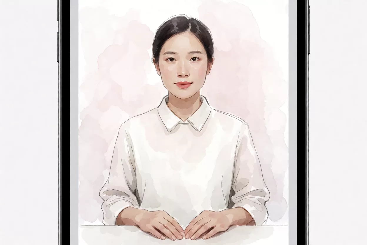 简历证件照按规格调整底色与裁切比例的操作画面